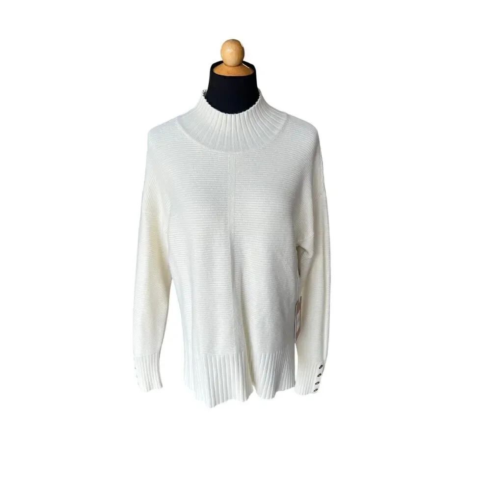 CYRUS NWT cream sweater size L style C702332TJ MSRP $89